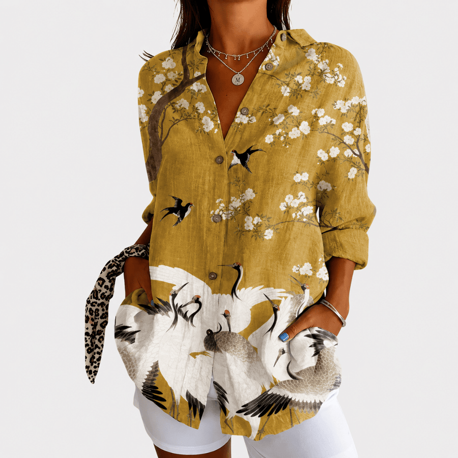 Lightweight and Colorful Blouse with Print - Rosalie and Grace