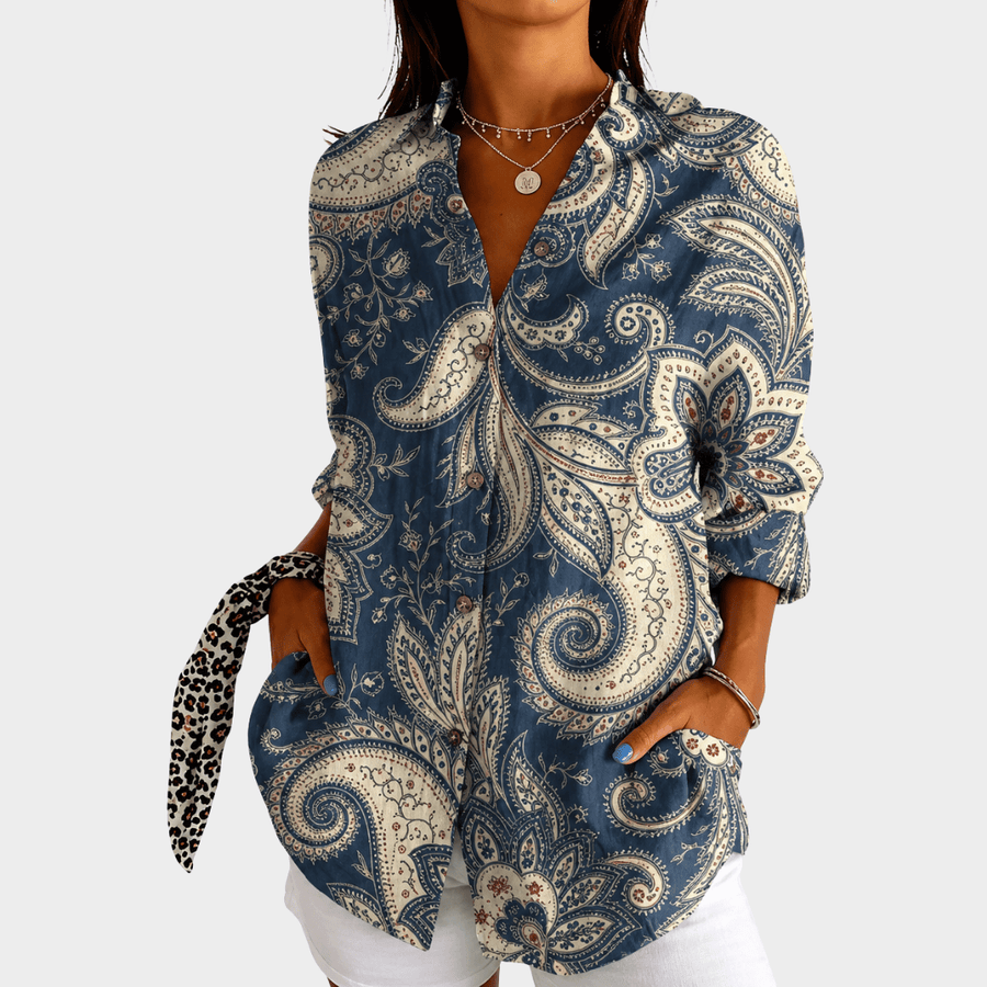 Lightweight and Colorful Blouse with Print - Rosalie and Grace