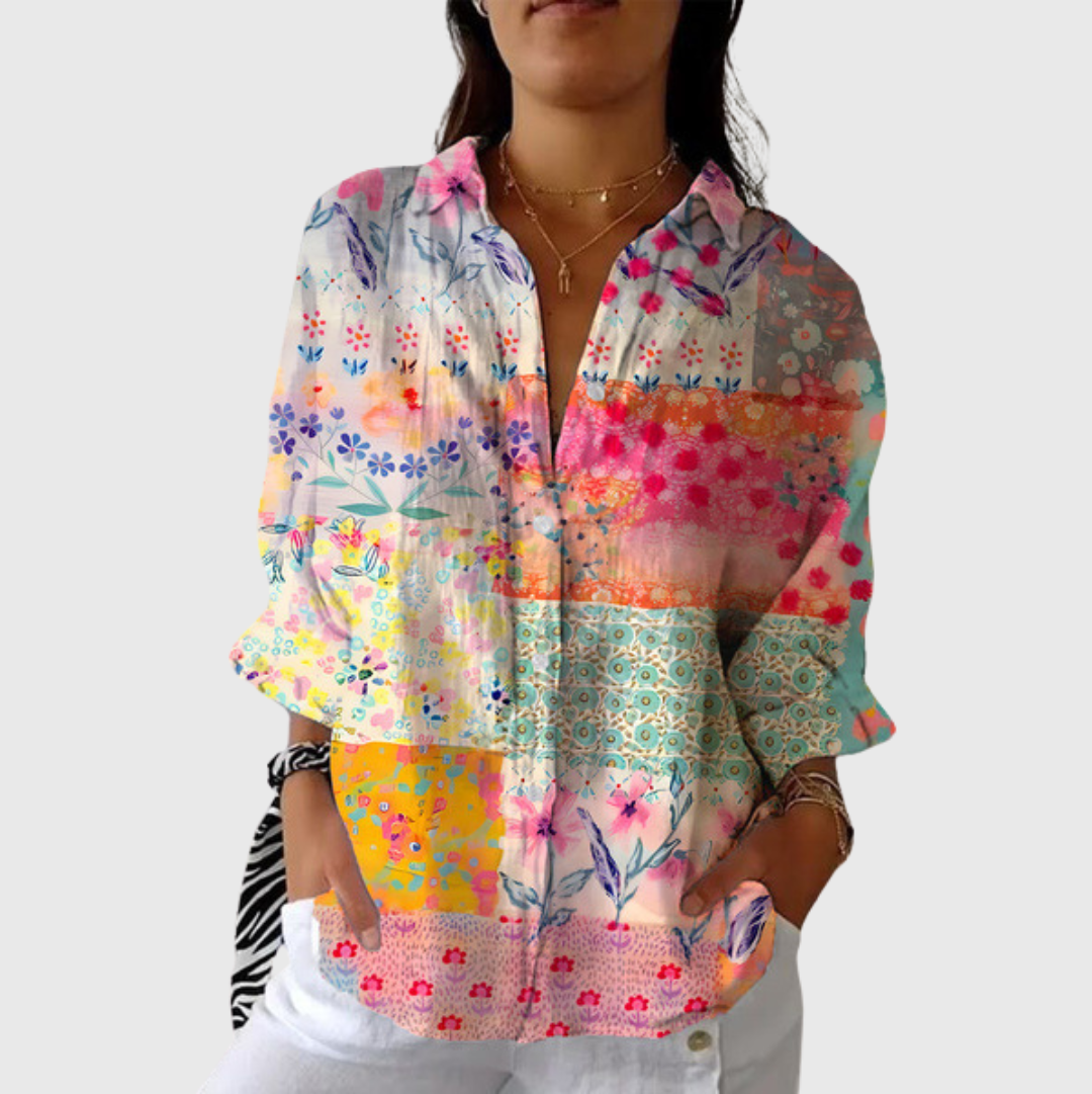 Lightweight and Colorful Blouse with Print - Rosalie and Grace