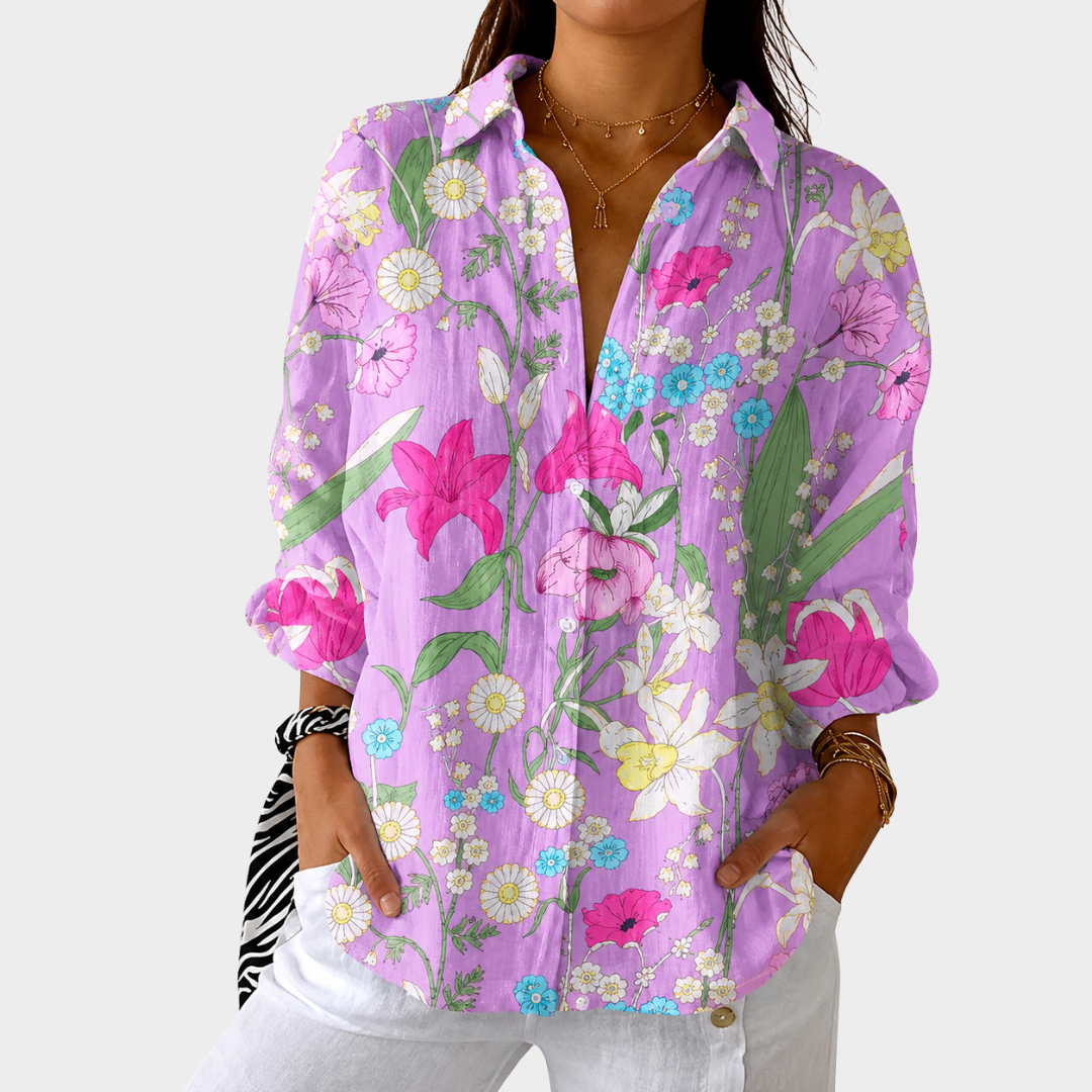 Lightweight and colorful blouse with print - Rosalie and Grace
