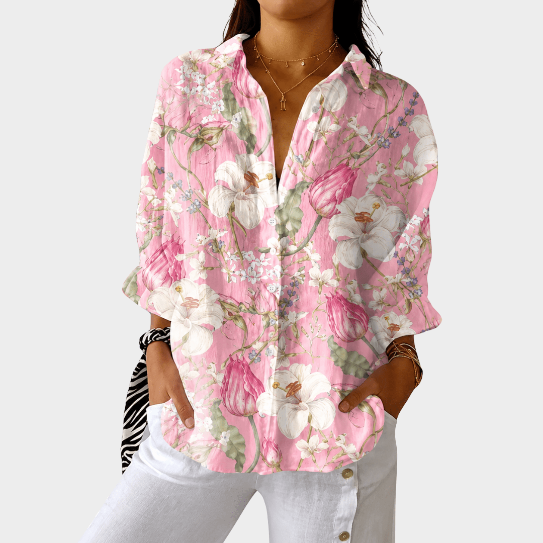 Lightweight and colorful blouse with print - Rosalie and Grace