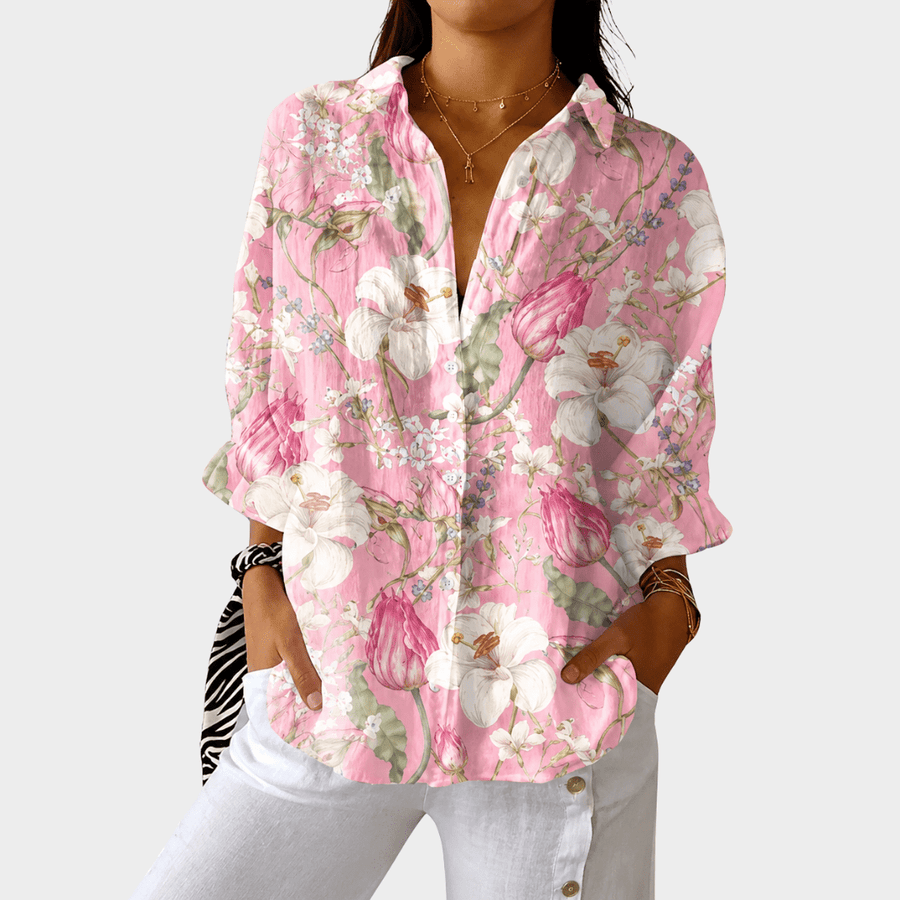 Lightweight and colorful blouse with print - Rosalie and Grace