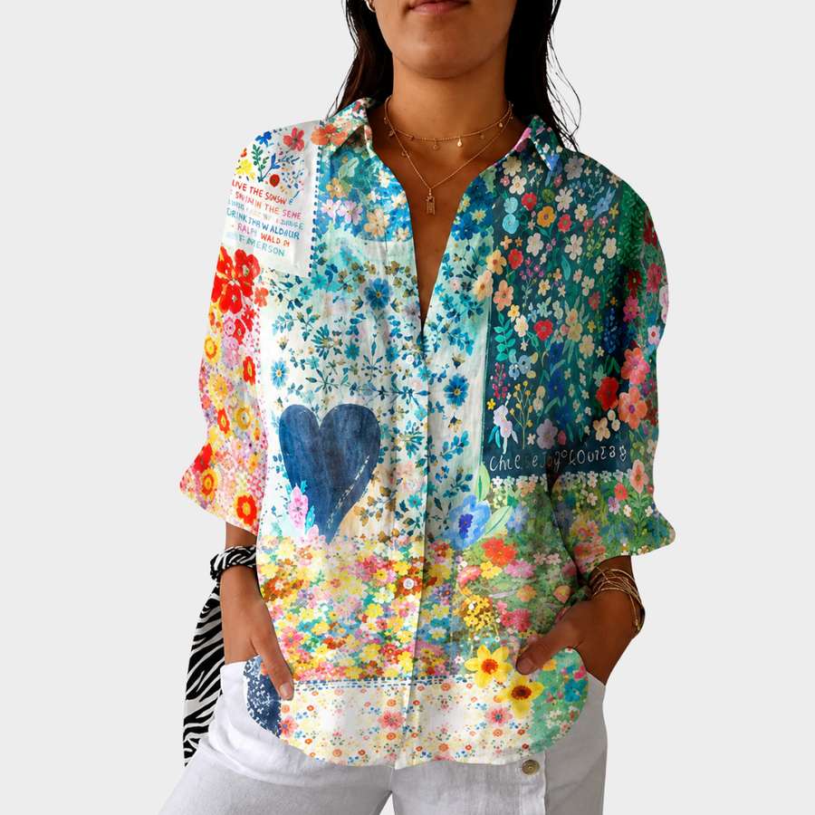 Lightweight and Colorful Printed Blouse - Rosalie and Grace