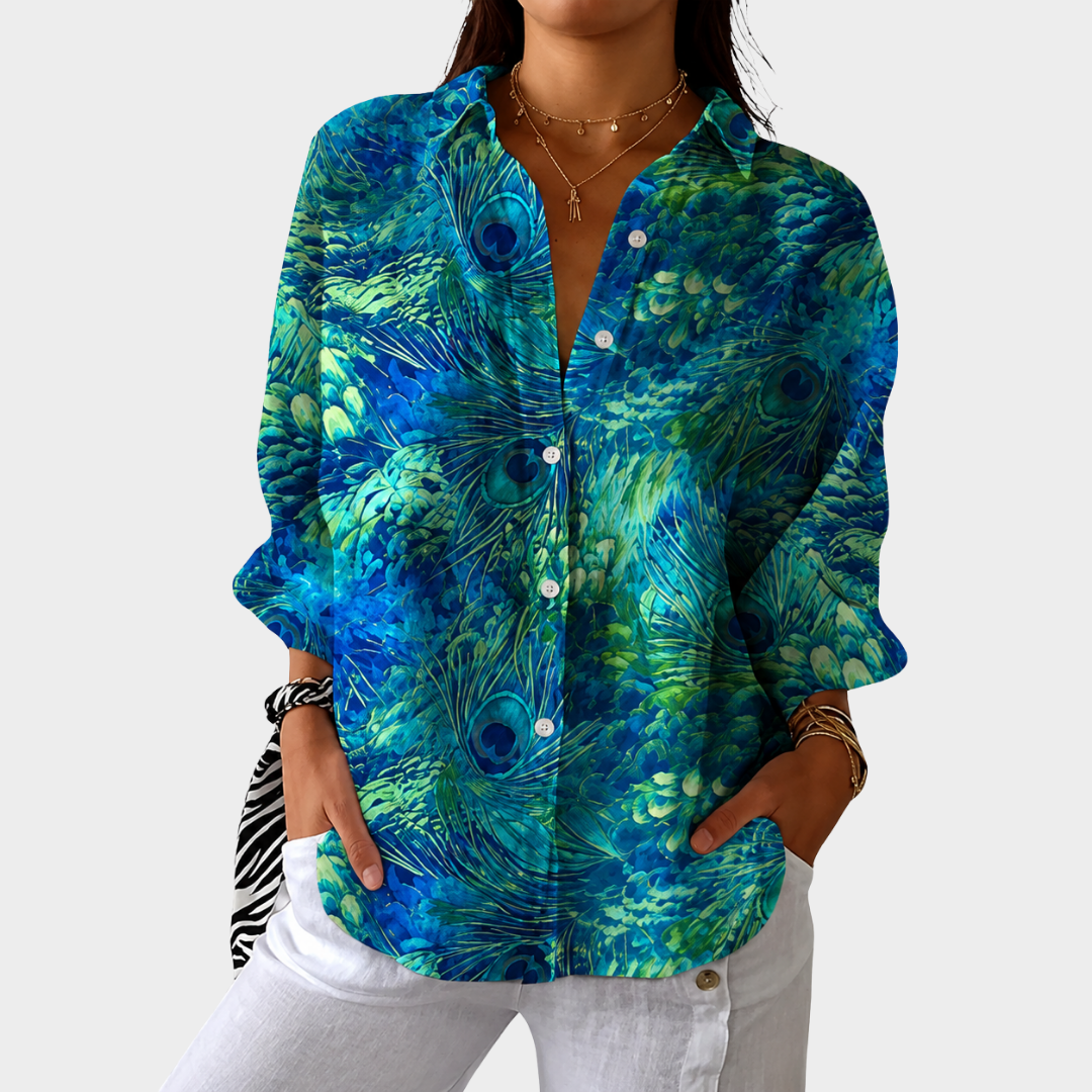 Lightweight and Colorful Printed Blouse - Rosalie and Grace