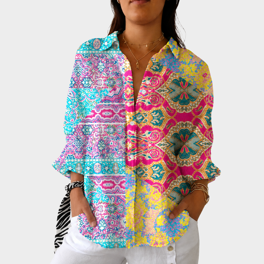 Lightweight and Colorful Printed Blouse - Rosalie and Grace
