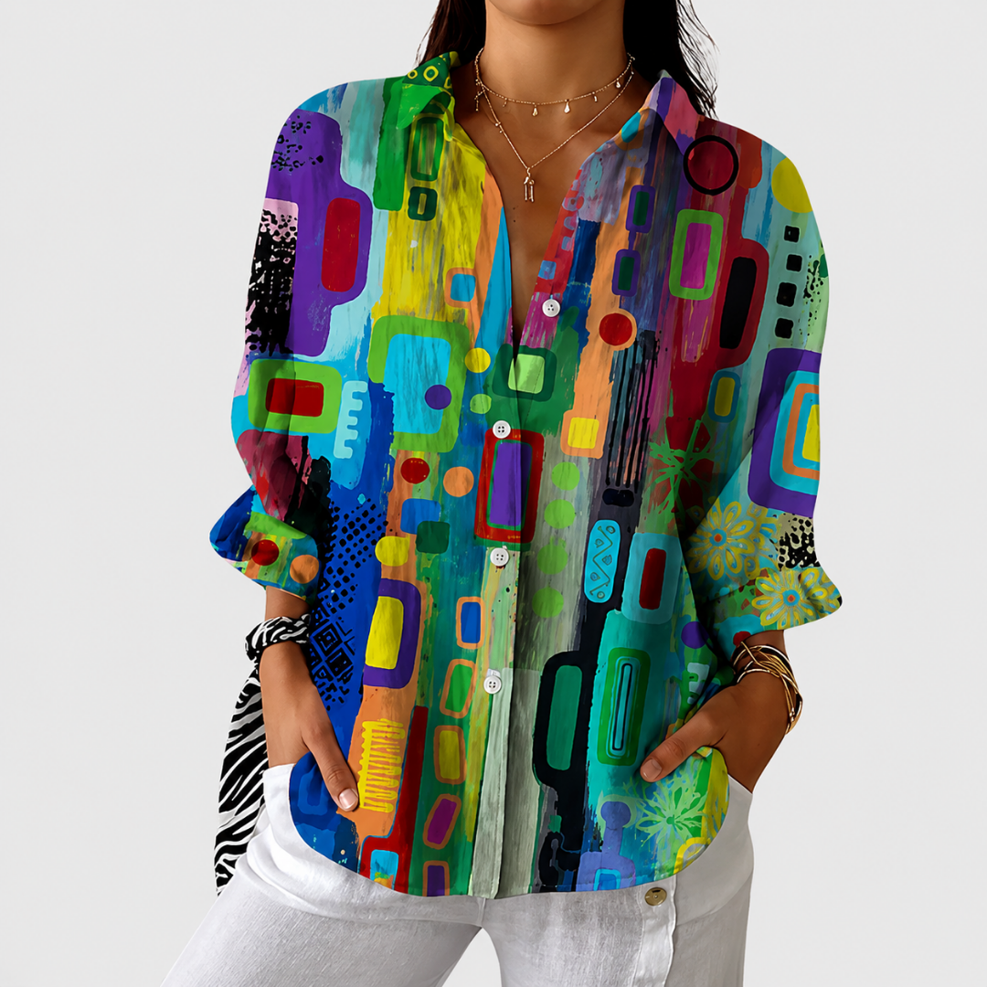 Lightweight and Colorful Printed Blouse - Rosalie and Grace