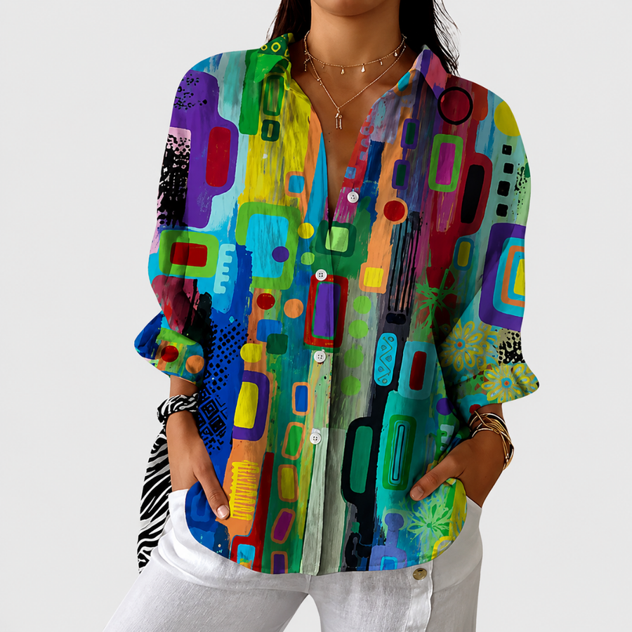 Lightweight and Colorful Printed Blouse - Rosalie and Grace