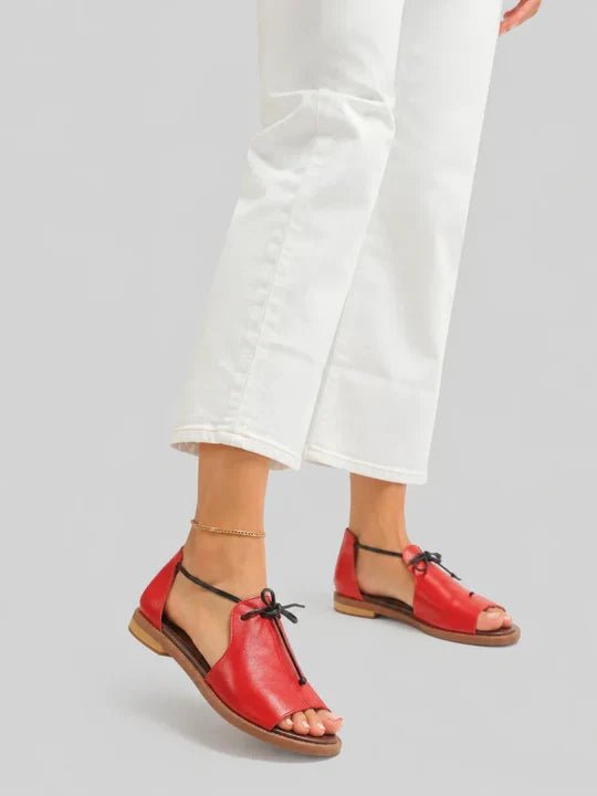 LILLIANA – STRAP-STYLE LEATHER SANDALS - Rosalie and Grace