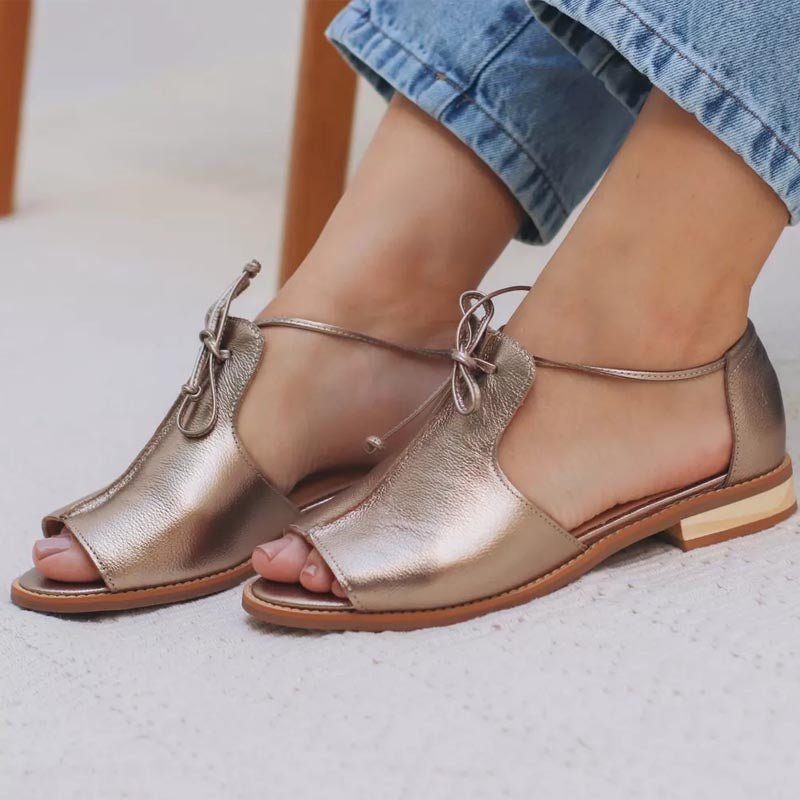 LILLIANA – STRAP-STYLE LEATHER SANDALS - Rosalie and Grace