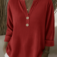 Lucinda™ | Henley Button Top - Rosalie and Grace