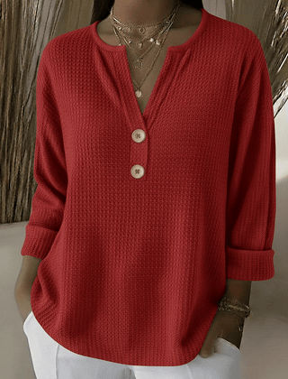 Lucinda™ | Henley Button Top - Rosalie and Grace