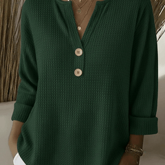Lucinda™ | Henley Button Top - Rosalie and Grace