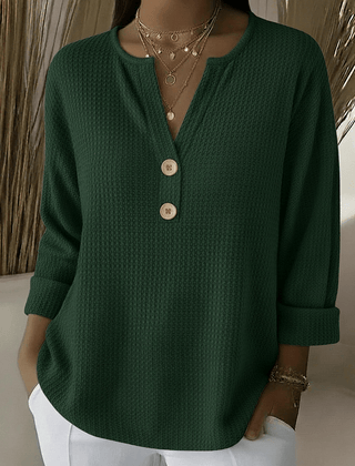 Lucinda™ | Henley Button Top - Rosalie and Grace