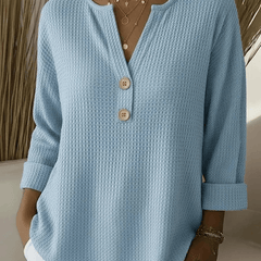Lucinda™ | Henley Button Top - Rosalie and Grace