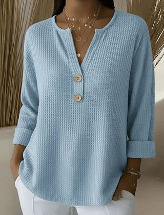 Lucinda™ | Henley Button Top - Rosalie and Grace
