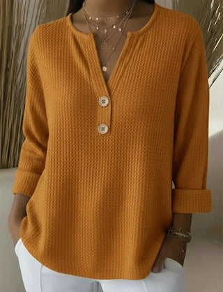 Lucinda™ | Henley Button Top - Rosalie and Grace