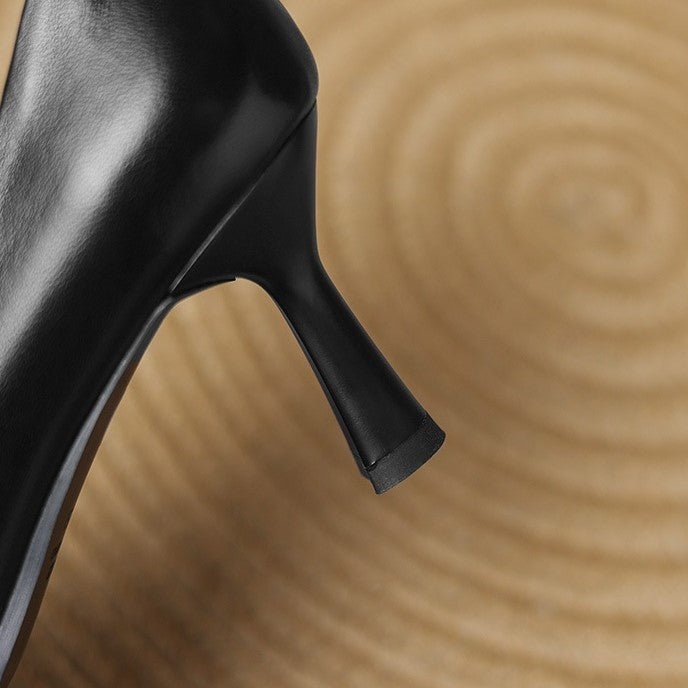 Marisol Leather Square-Toe Pumps - Rosalie and Grace