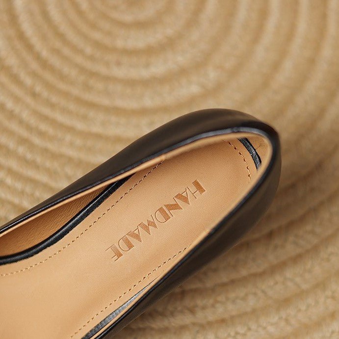 Marisol Leather Square-Toe Pumps - Rosalie and Grace