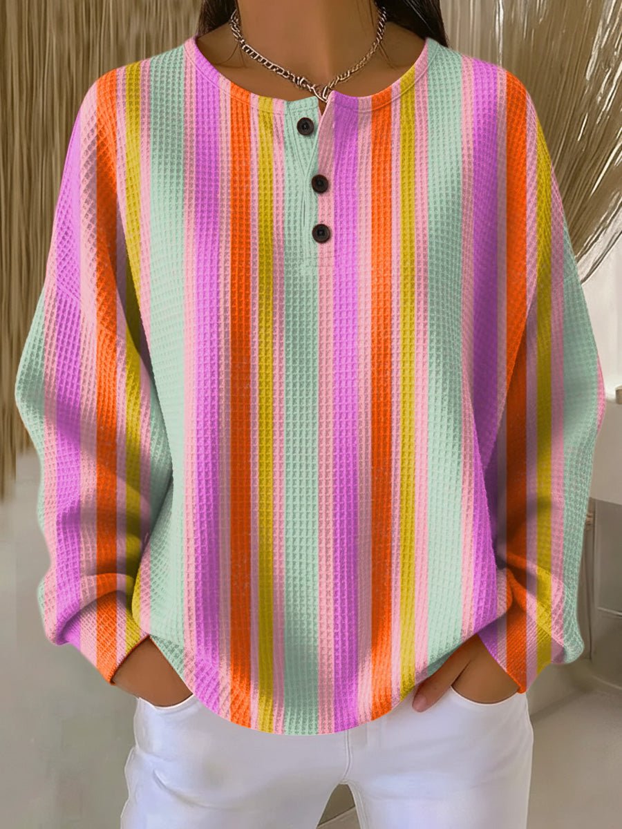 Milla | Sweater with Colorful Stripes - Rosalie and Grace