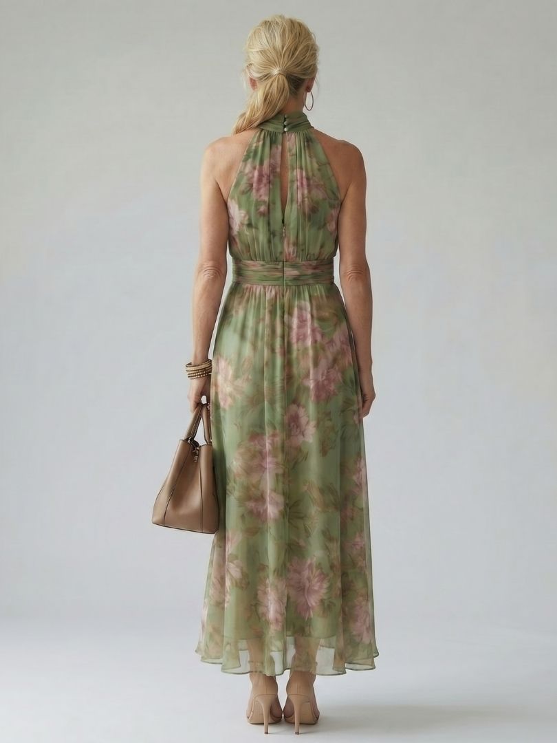 Mirelle™ | Gathered Halter Midi Dress - Rosalie and Grace