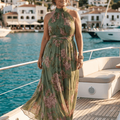 Mirelle™ | Gathered Halter Midi Dress - Rosalie and Grace