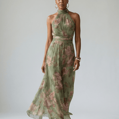 Mirelle™ | Gathered Halter Midi Dress - Rosalie and Grace