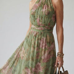 Mirelle™ | Gathered Halter Midi Dress - Rosalie and Grace