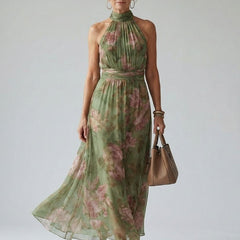 Mirelle™ | Gathered Halter Midi Dress - Rosalie and Grace
