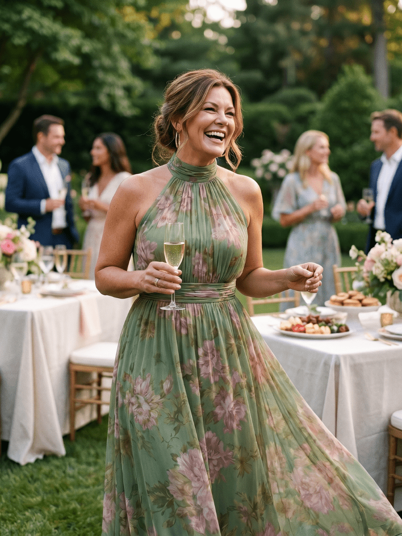 Mirelle™ | Gathered Halter Midi Dress - Rosalie and Grace