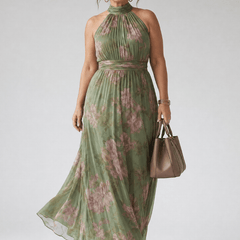 Mirelle™ | Gathered Halter Midi Dress - Rosalie and Grace