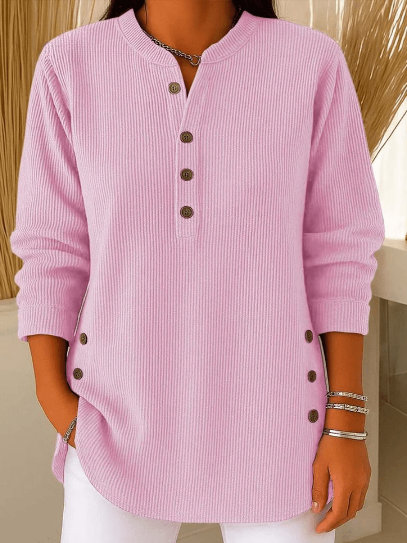 Neva™ | Button Henley Tunic - Rosalie and Grace