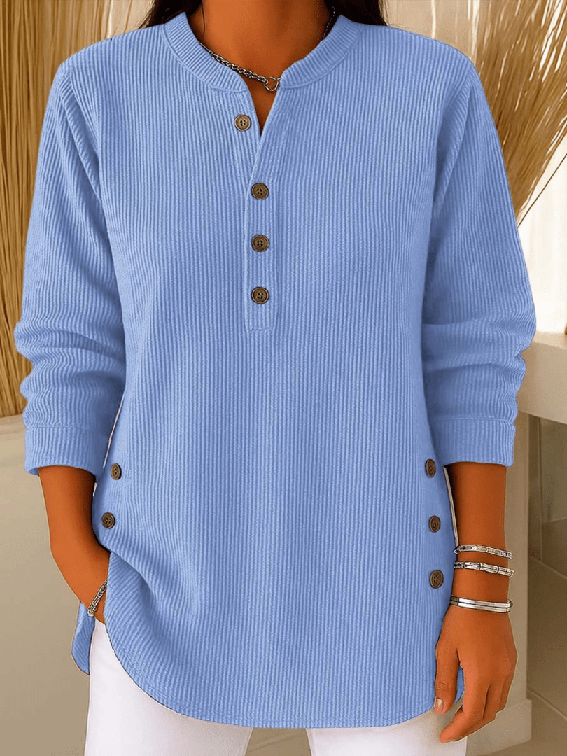 Neva™ | Button Henley Tunic - Rosalie and Grace