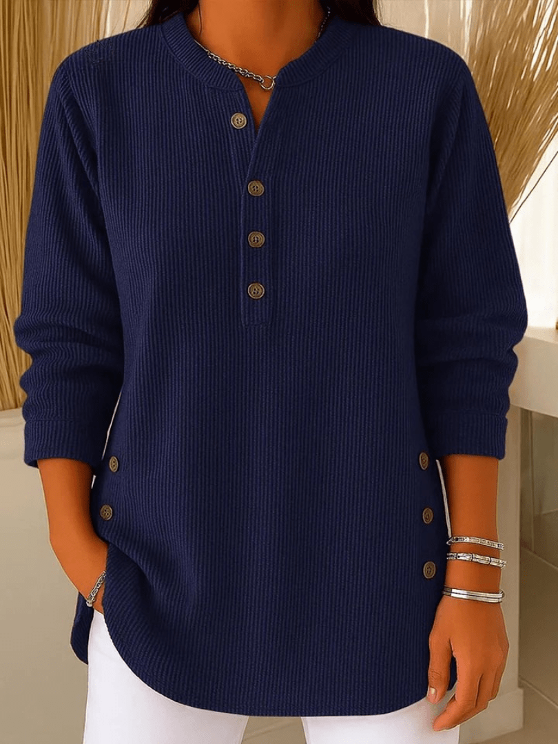 Neva™ | Button Henley Tunic - Rosalie and Grace