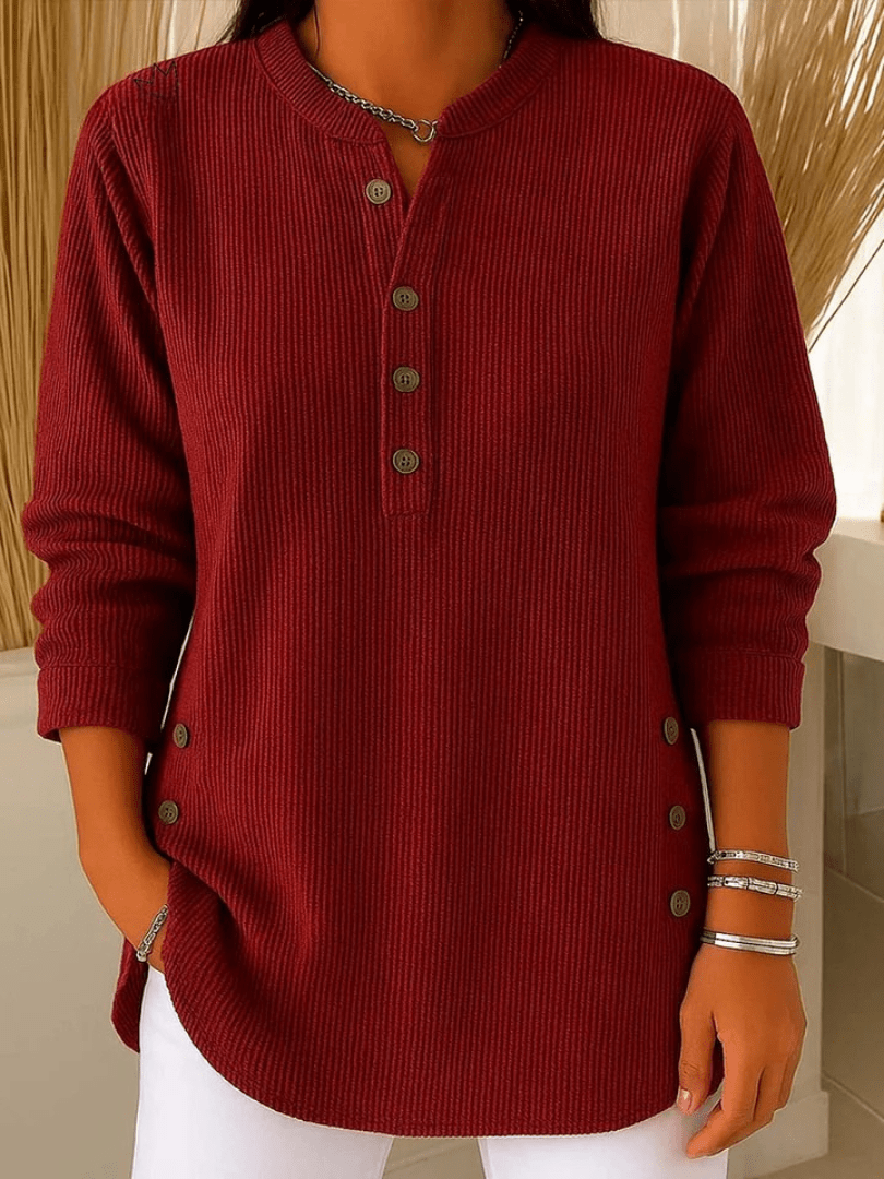 Neva™ | Button Henley Tunic - Rosalie and Grace
