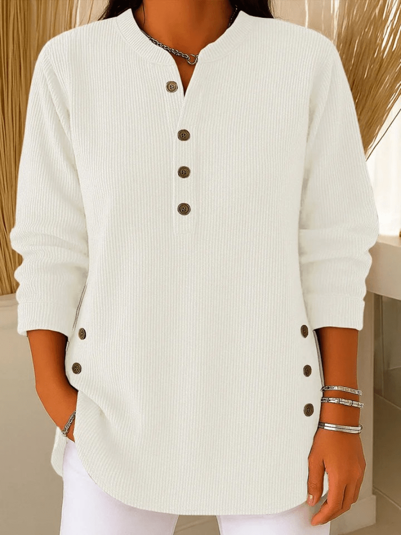 Neva™ | Button Henley Tunic - Rosalie and Grace