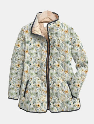 Nola | Delightful Floral-Printed Quilted Jacket - Rosalie and Grace