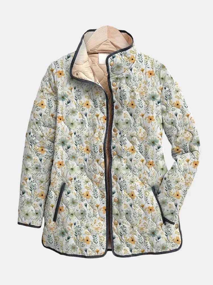 Nola | Delightful Floral-Printed Quilted Jacket - Rosalie and Grace
