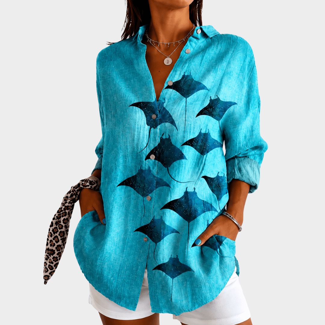 Ocean Drift Ray Blouse - Rosalie and Grace