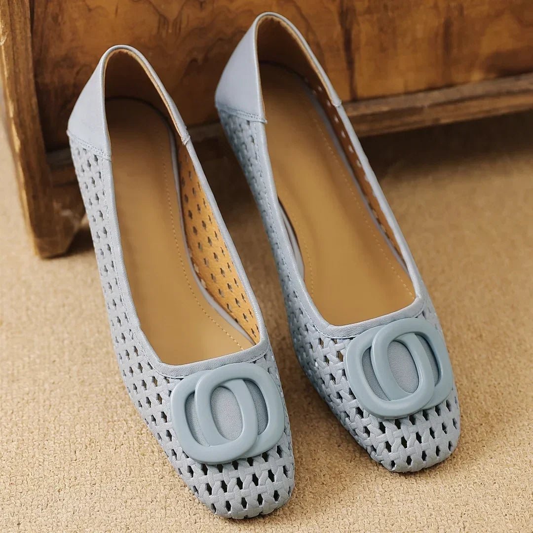 Opium Woven Leather Flats - Rosalie and Grace