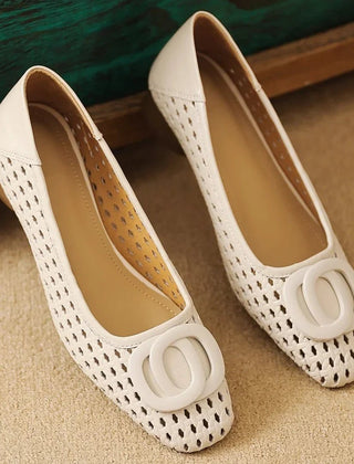 Opium Woven Leather Flats - Rosalie and Grace
