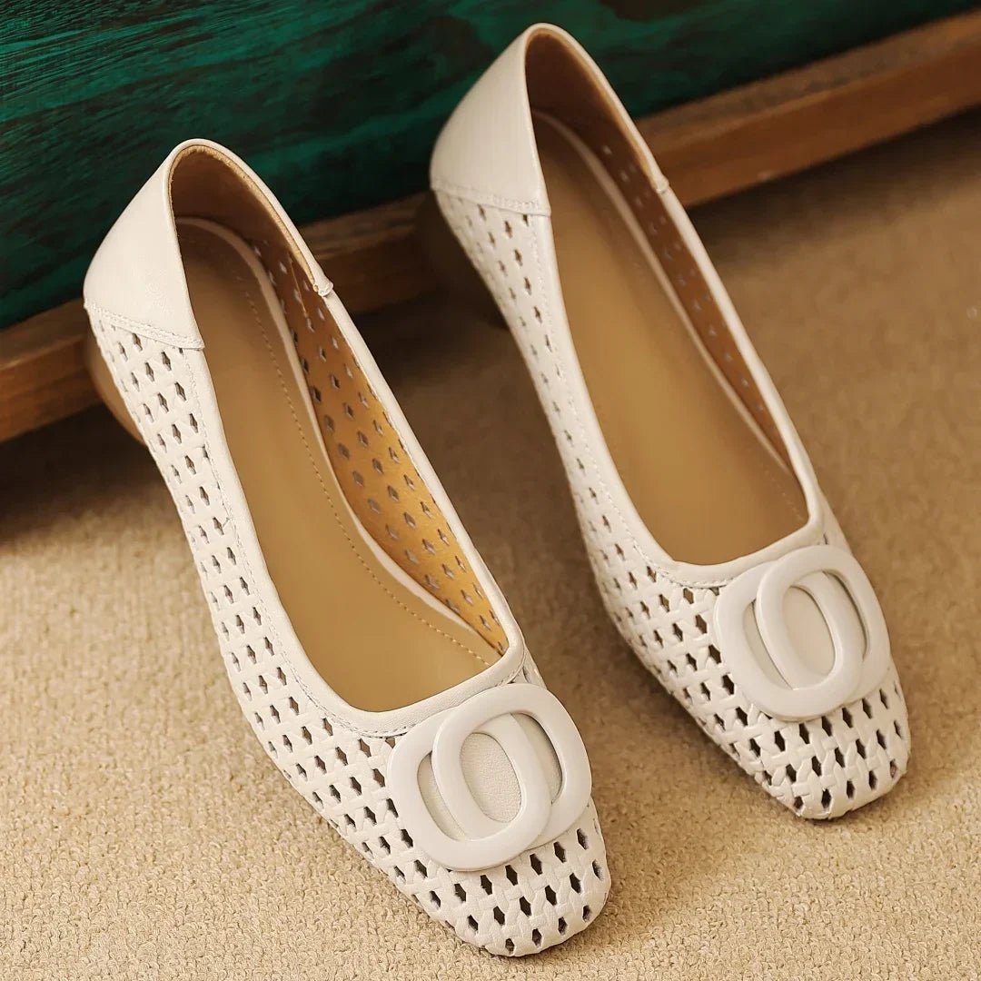 Opium Woven Leather Flats - Rosalie and Grace