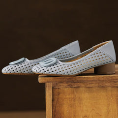 Opium Woven Leather Flats - Rosalie and Grace