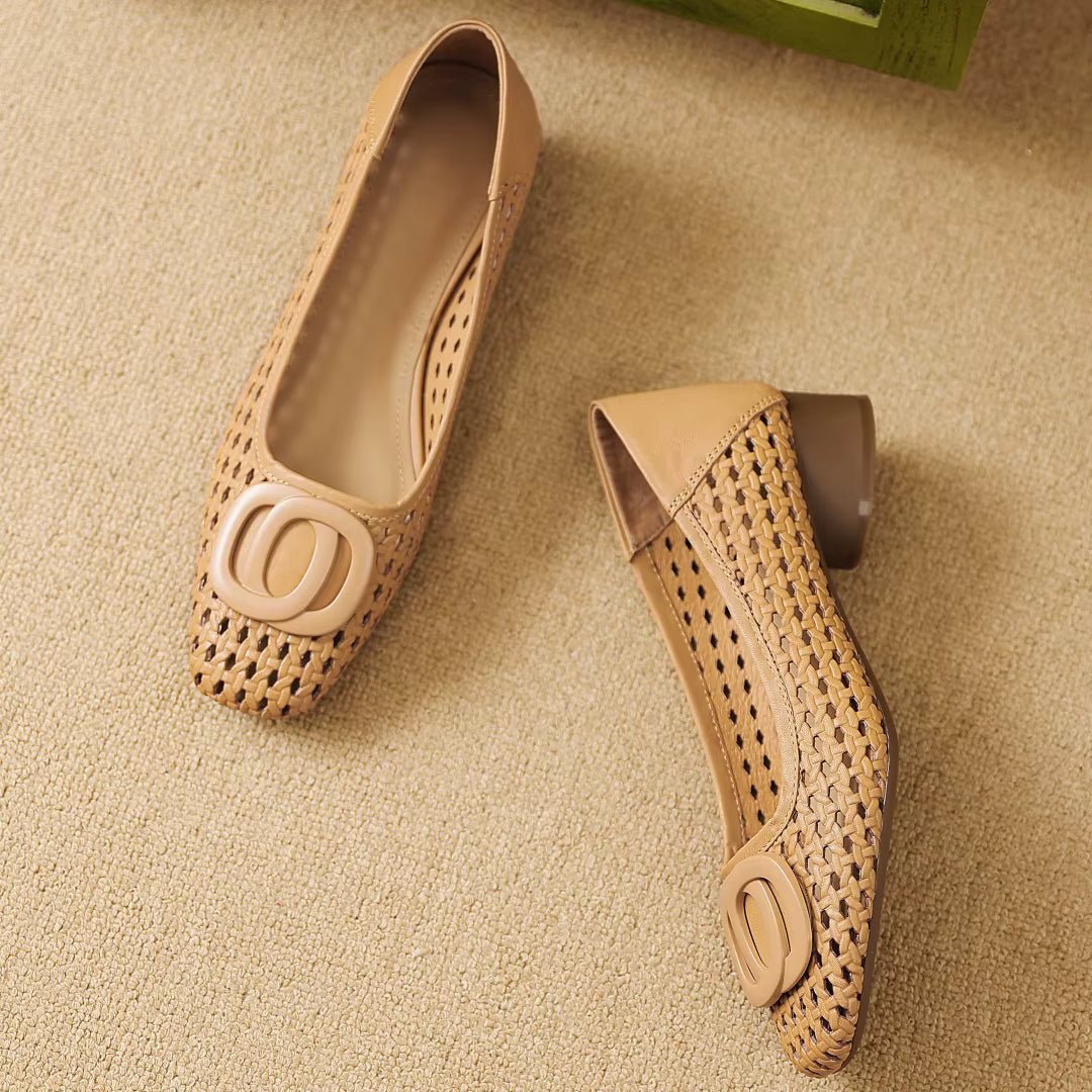 Opium Woven Leather Flats - Rosalie and Grace