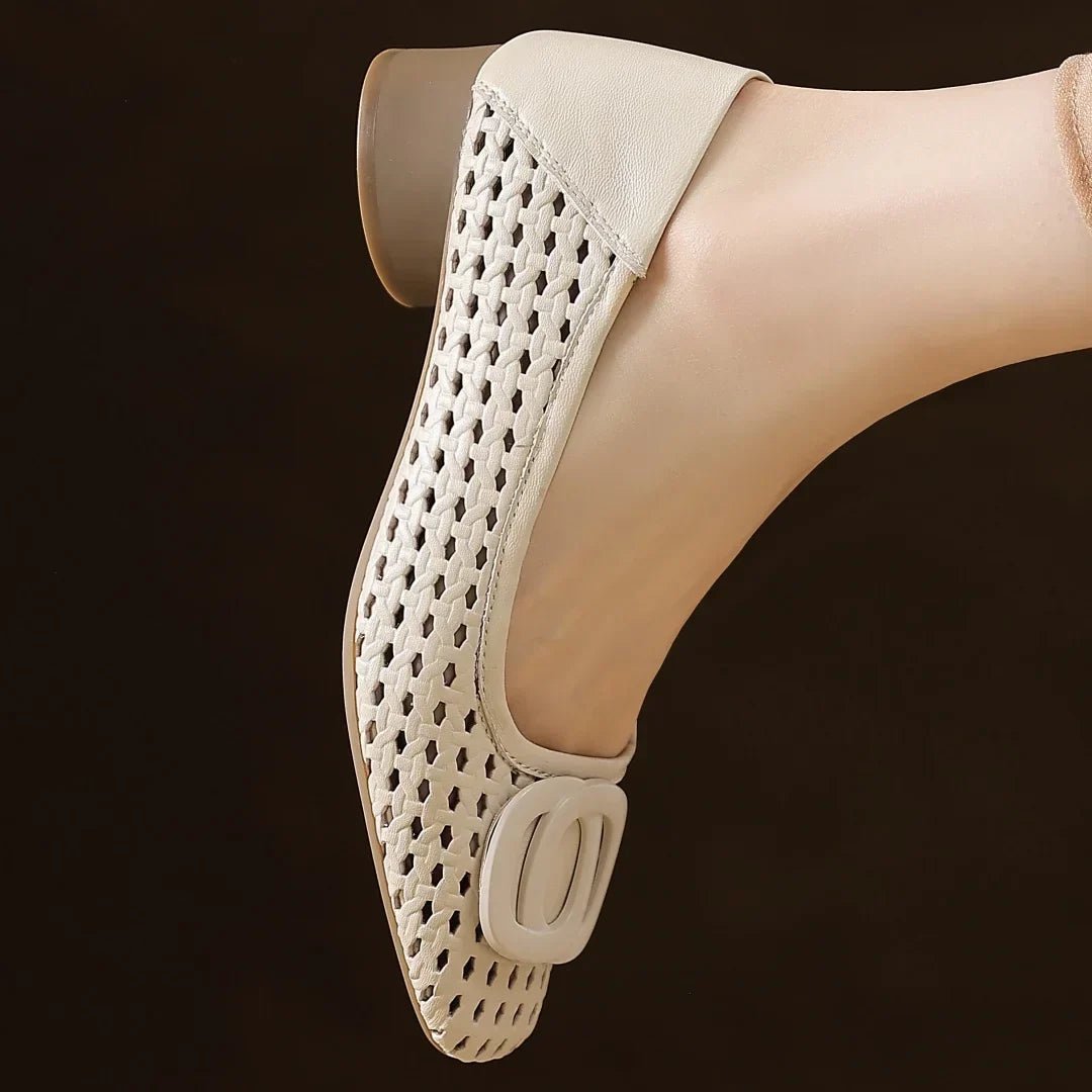 Opium Woven Leather Flats - Rosalie and Grace