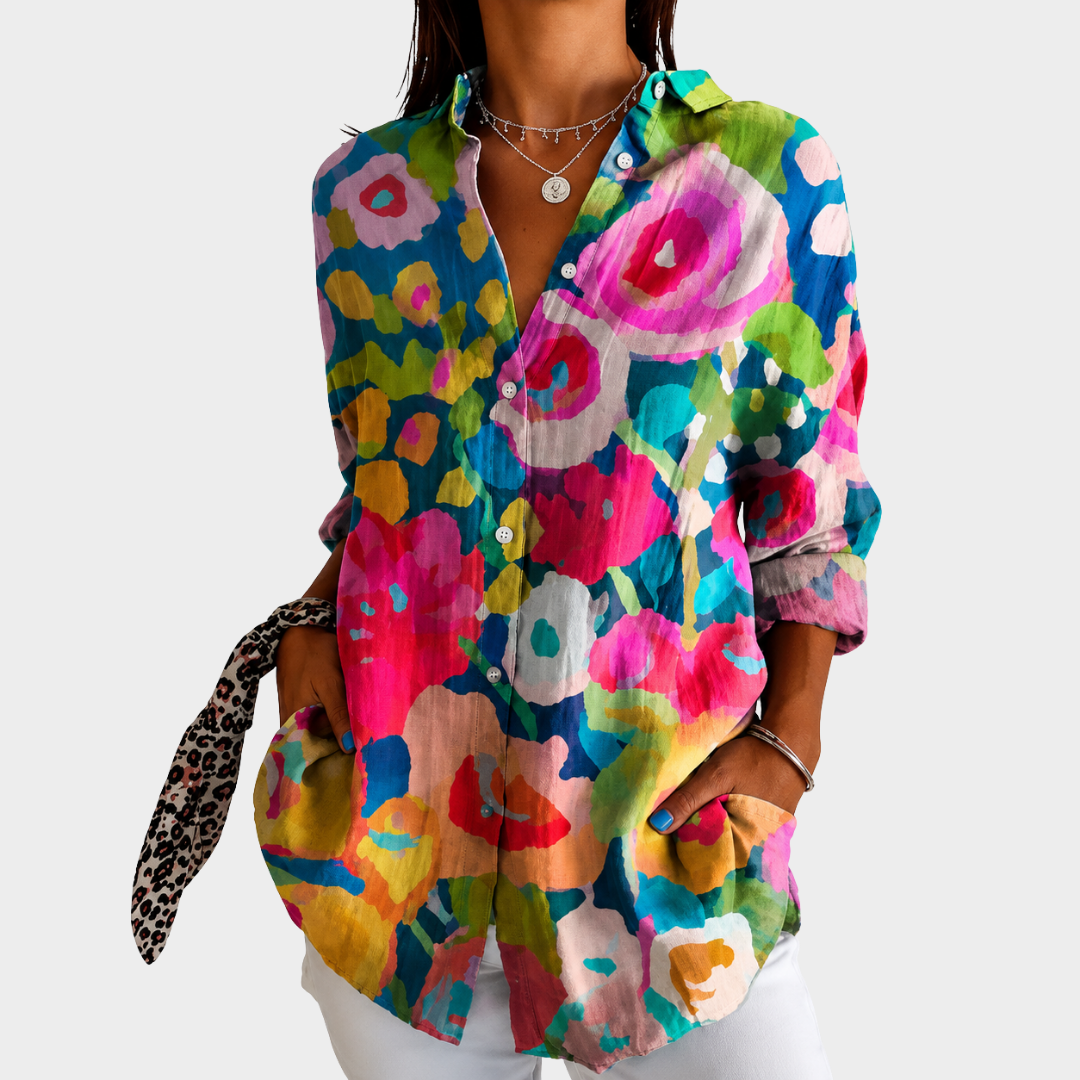 Painted Garden Glow Blouse - Rosalie and Grace