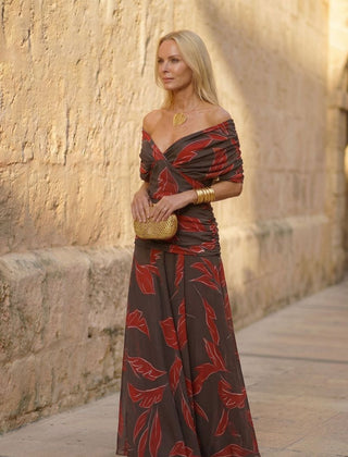 Poppy™ | Elegant Dress with Leaves - Rosalie and Grace
