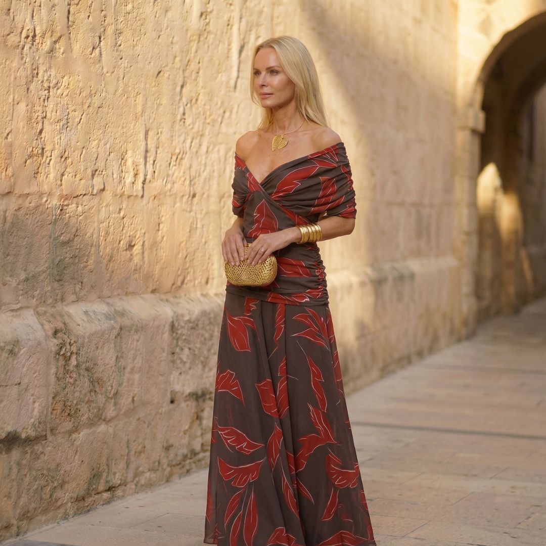 Poppy™ | Elegant Dress with Leaves - Rosalie and Grace