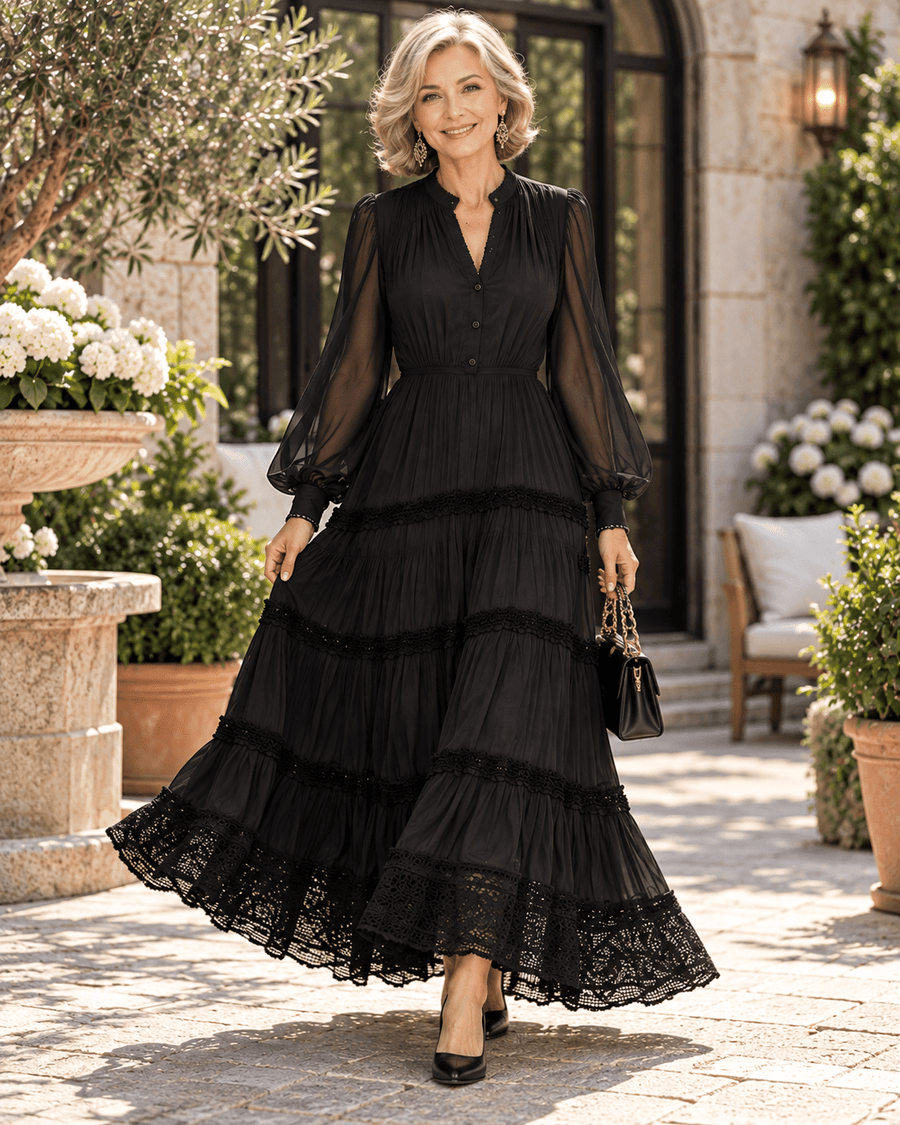 Roos™ Lace-Tiered Maxi Dress - Rosalie and Grace