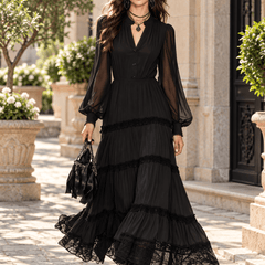 Roos™ Lace-Tiered Maxi Dress - Rosalie and Grace
