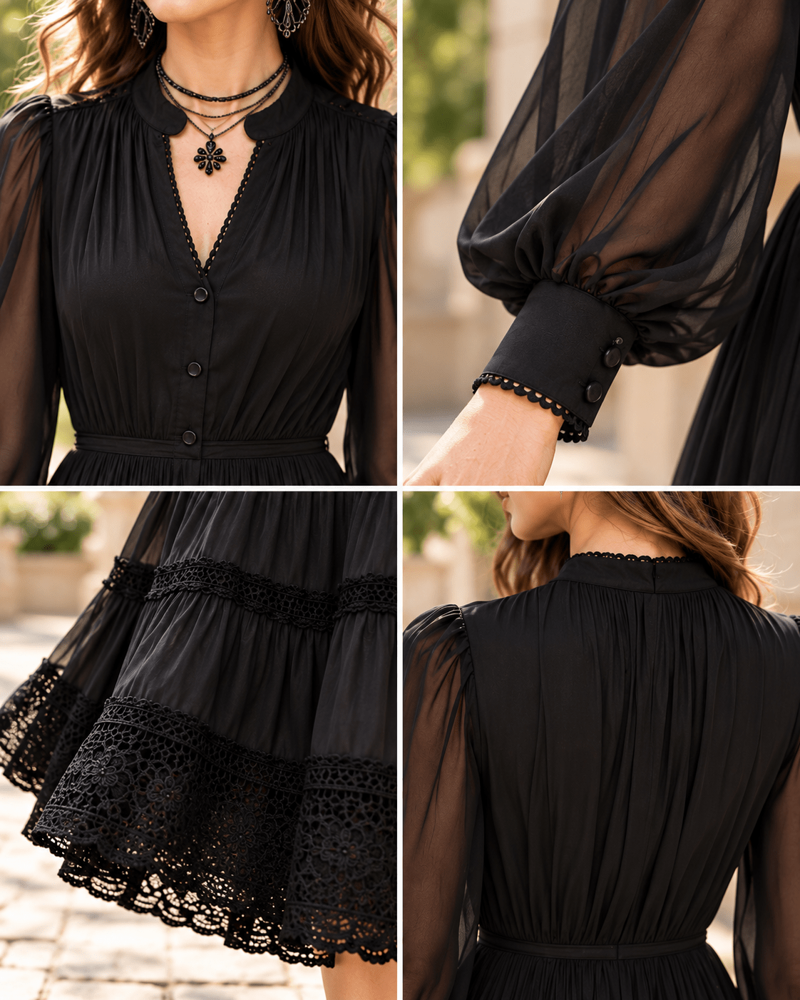 Roos™ Lace-Tiered Maxi Dress - Rosalie and Grace